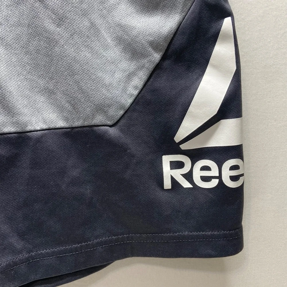 Reebok Athletic Training Shorts Men's Medium Grey Colorblock 7